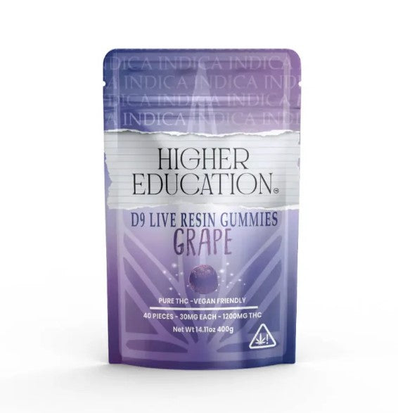 HIGHER EDUCATION D9 LIVE RESIN GUMMIES 1200 MG