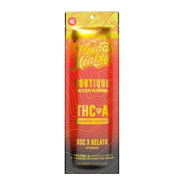FLYING MONKEY BOUTIQUE THC-A 4GM 2PK PRE ROLL 10CT/BX HYBRID GSC X GELATO