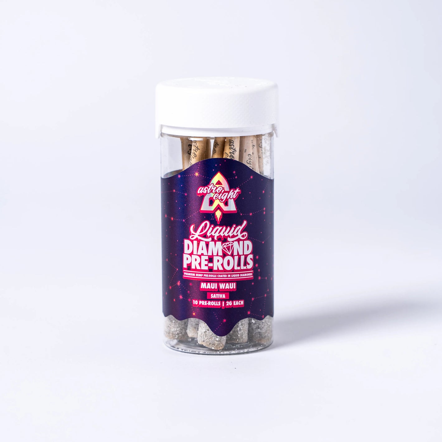 ASTRO EIGHT LIQUID DIAMONDS 2GM PRE-ROLL 10CT/JAR - MAUI WAUI