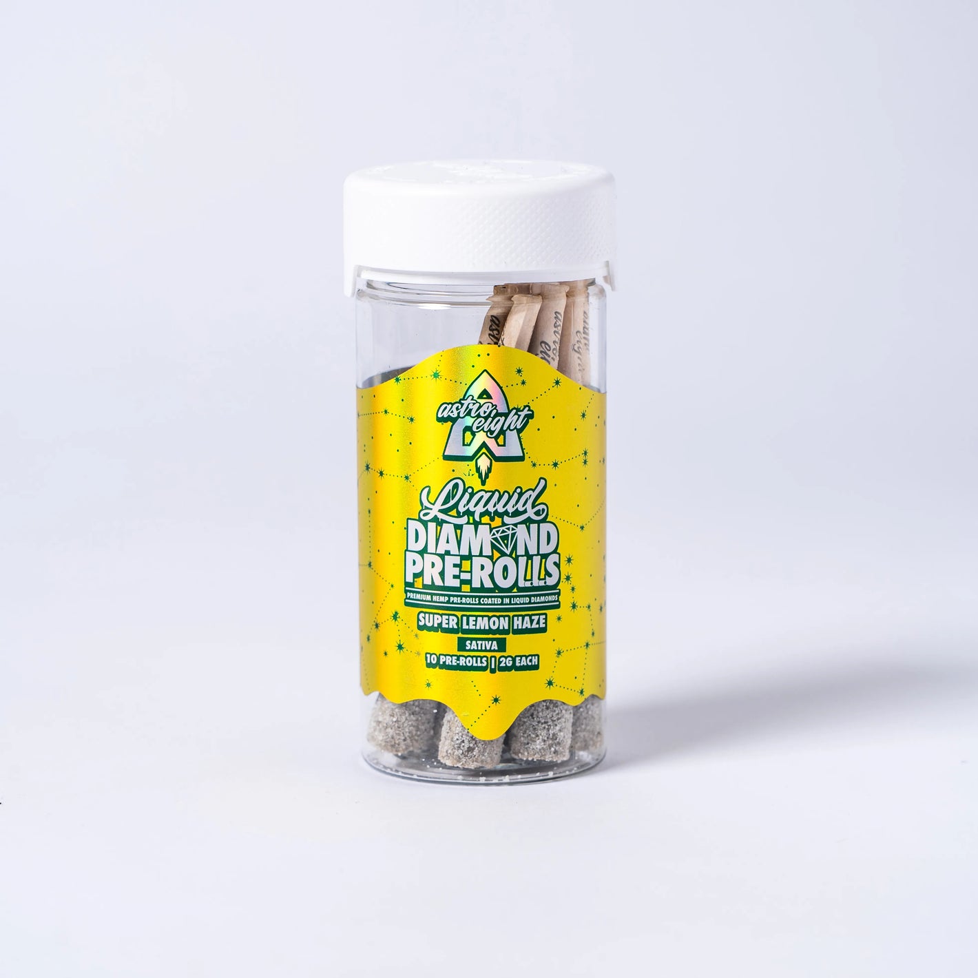 ASTRO EIGHT LIQUID DIAMONDS 2GM PRE-ROLL 10CT/JAR - SUPER LEMON HAZE