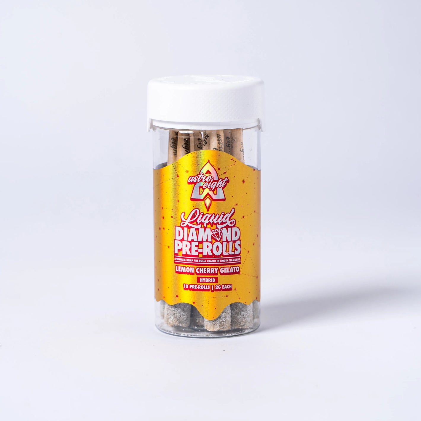 ASTRO EIGHT LIQUID DIAMONDS 2GM PRE-ROLL 10CT/JAR - LEMON CHERRY GELATO