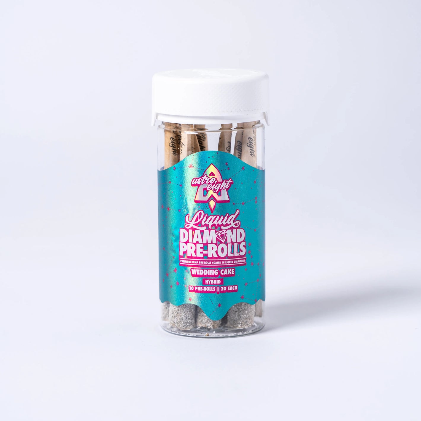 ASTRO EIGHT LIQUID DIAMONDS 2GM PRE-ROLL 10CT/JAR - WEDDING CAKE