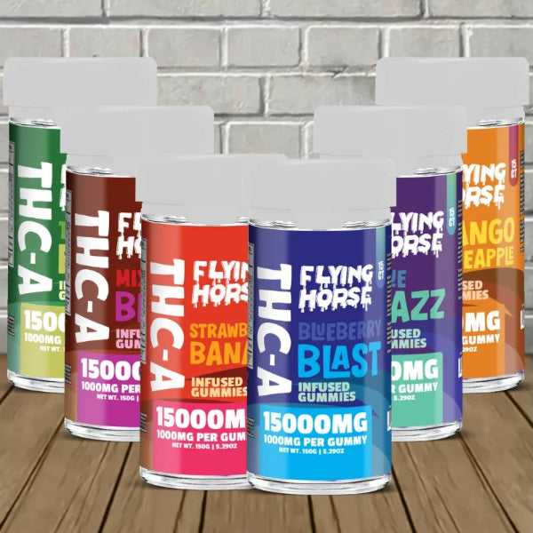 FLYING HORSE EXOTIC THC-A BLEND 15000MG GUMMIES 15CT/JAR