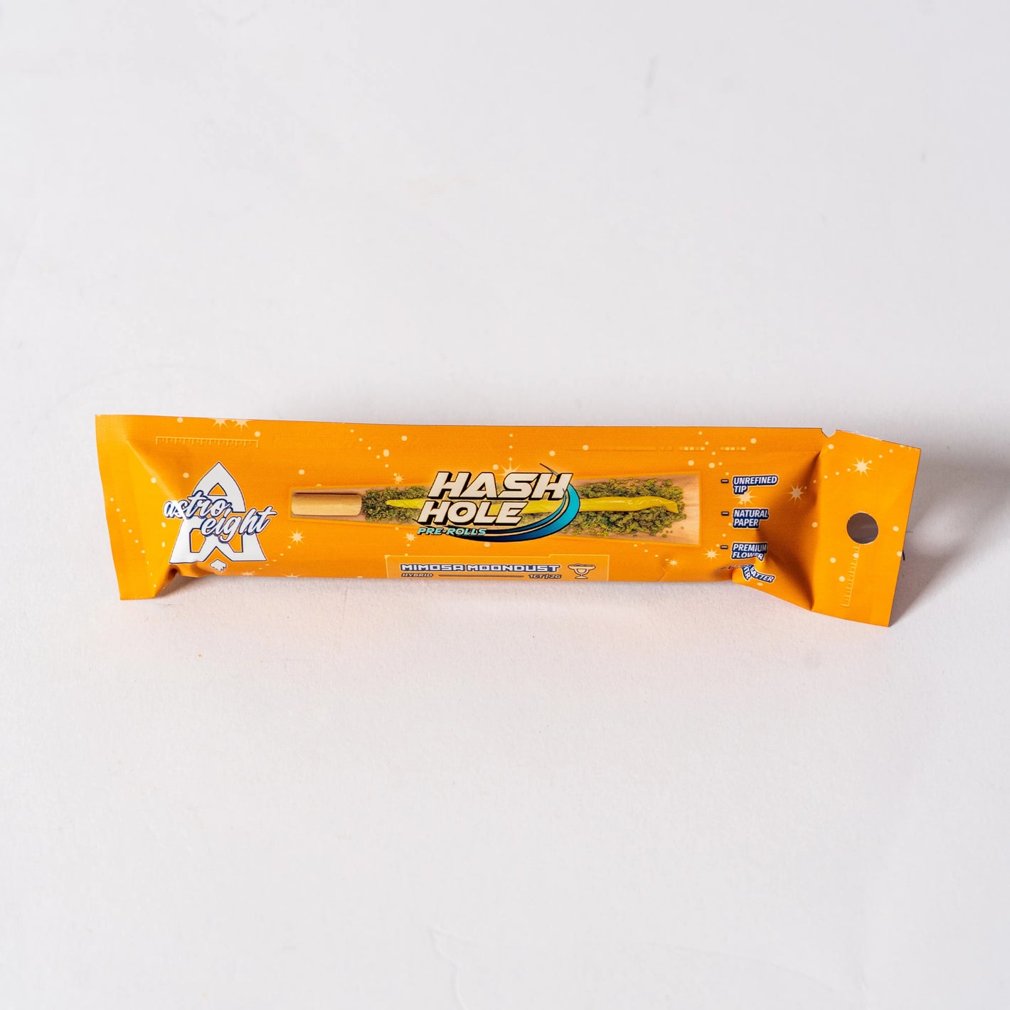 ASTRO EIGHT HASH HOLE 2PK PRE-ROLL 2GM 10CT/BX - MIMOSA MOONDUST