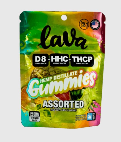 LAVA HEMP DISTILLATE D8/HHC/THCP 250MG GUMMIES