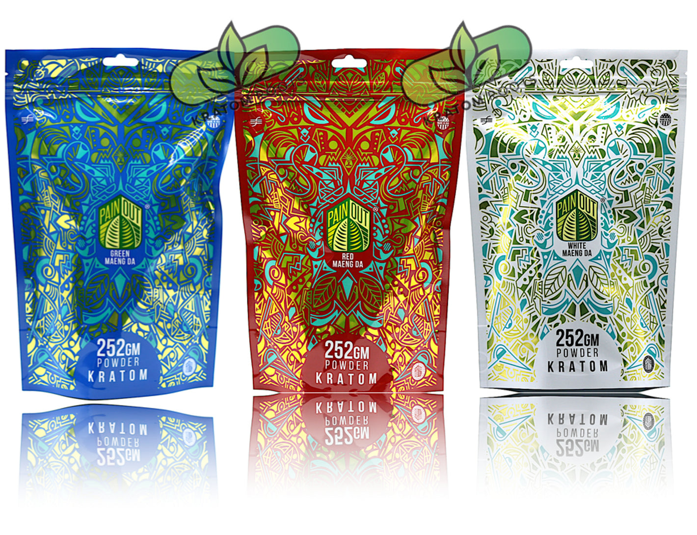 PAIN OUT KRATOM POWDER 252GM - ASSORTED
