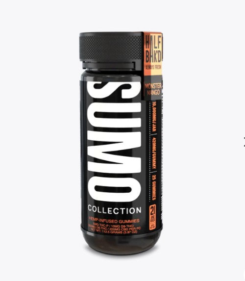 HALF BAK'D SUMO SOUR'D GUMMIES THCA/P/D8 10000MG 25CT/JAR