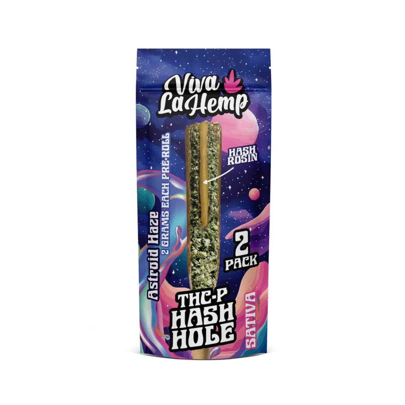 VIVA LA HEMP THC-P HASH HOLE 2GM PRE-ROLL 6CT/BOX -ASTROID HAZE