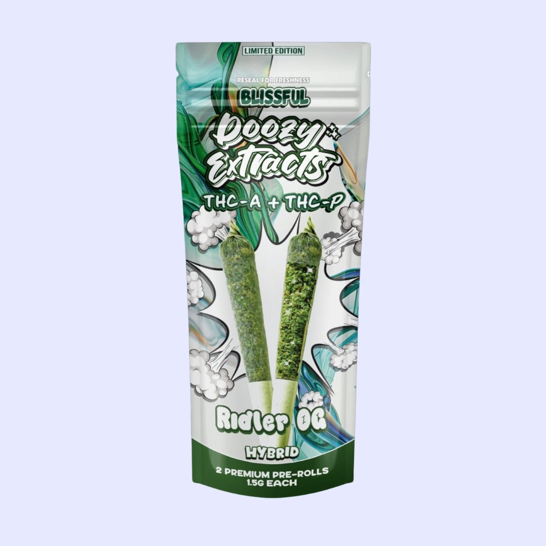 DOOZY EXTRACTS THC-A+THC-P 3GM 2PK PRE-ROLL 6CT/BX- RIDLER OG