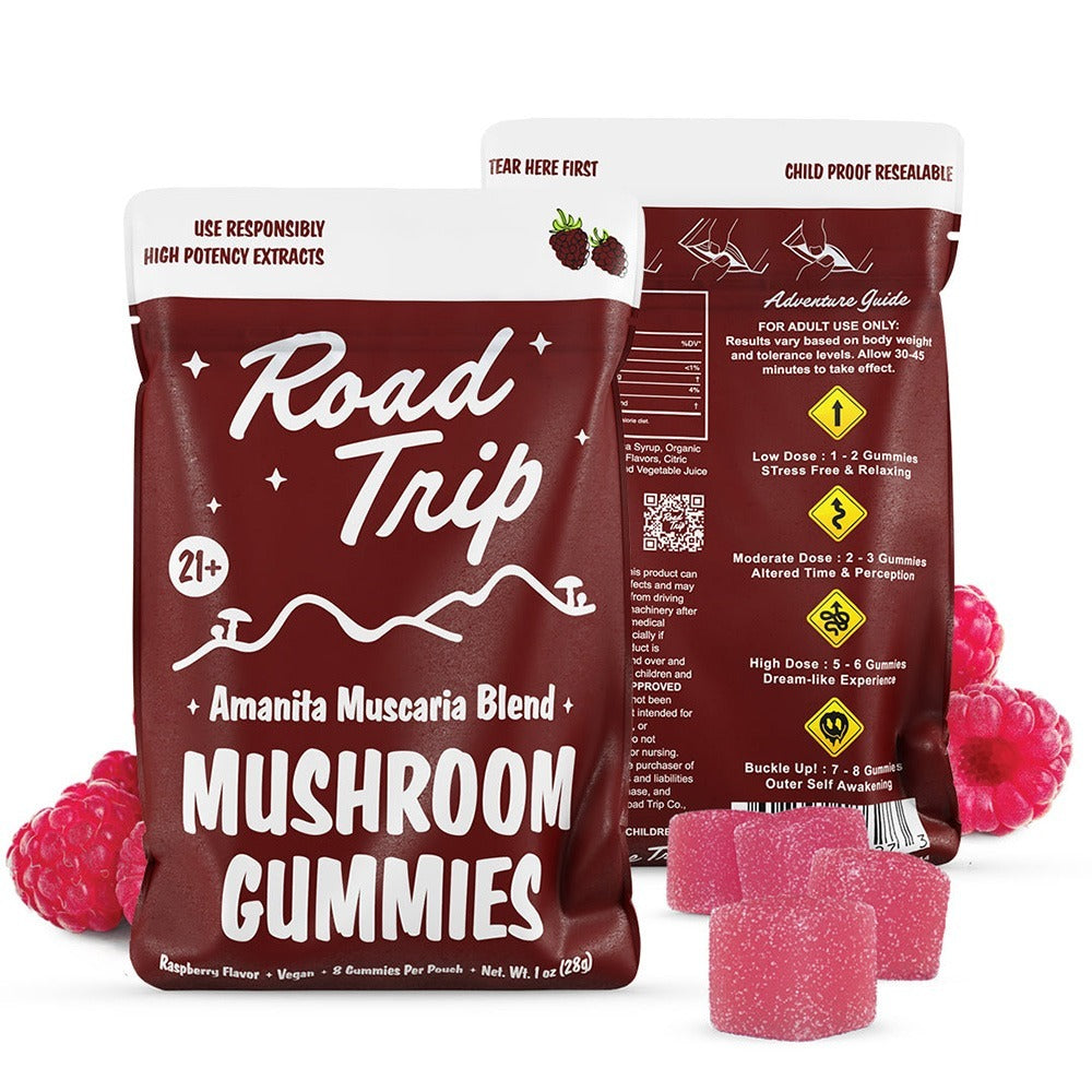 ROAD TRIP AMANITA MUSCARIA MUSHROOM GUMMIES 2PC 30CT/BOX