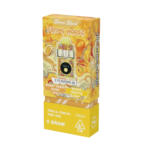 FLYING HORSE STONER BLEND THC9/P/8 9GM DISPOSABLE - BERRY TRAIN KUSH/WHITE TRUFFLE