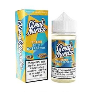 CLOUD NURDZ TFN E-LIQUID 100ML PEACH BLUE RASPBERRY - 6MG
