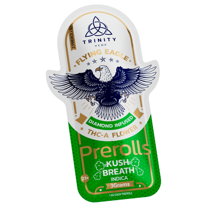 Trinity Flying Eagle Diamond Infused Flower Pre-Rolls THC-A 1.5gm per roll