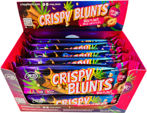 CRISPY BLUNTS D9+THC 100MG 2CT 10PK BOX - HAZELNUT MILK CHOCOLATE