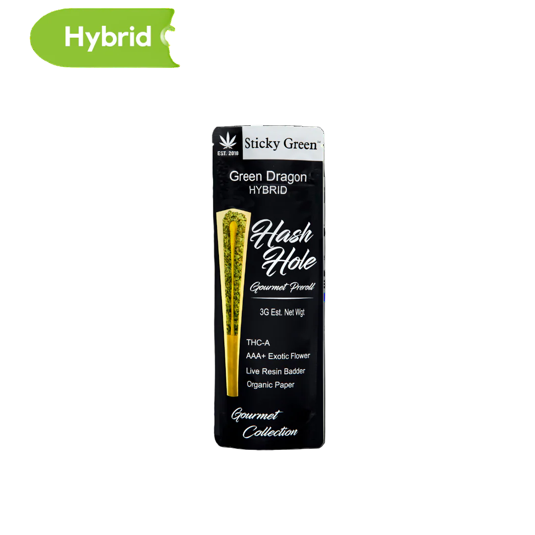 STICKY GREEN THC-A HASH HOLE GOURMET COLLECTION PRE-ROLL