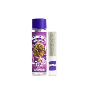 DELTA MUNCHIES 2GM THCA JELLY HOLES PREROLL /PC - GRAPE CREAM CAKE