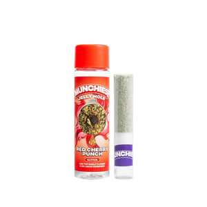 DELTA MUNCHIES 2GM THCA JELLY HOLES PREROLL /PC - RED CHERRY PUNCH