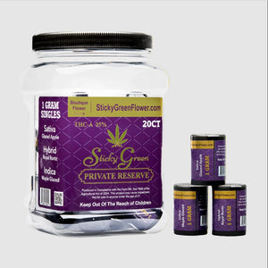 STICKY GREEN PRIVATE RESERVE THCA FLOWER 20CT/JAR