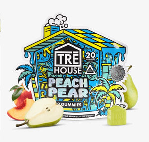 TRE HOUSE DELTA 9 GUMMIES 400MG 20CT/POUCH - PEACH PEAR