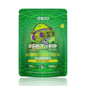 DOZO DON'T TRIP MUSHROOM + D9 7100MG GUMMIES 10CT/PACK - GRAPE ORBIT