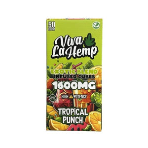 VIVA LA HEMP EXOTIC BLEND 16000 MG GUMMIES 50CT BOX -ASSORTED FLAVORS