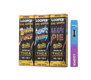 LOOPER LIVE BADDER THCA/HHCP/THCP 3GM DISPOSABLE - GUAVA