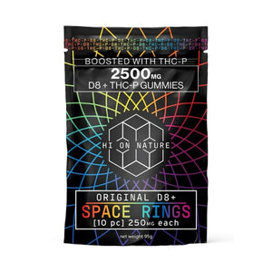 HI ON NATURE D8/THCP GUMMIES 2500MG 10CT/PACK - ASSORTED FLAVORS