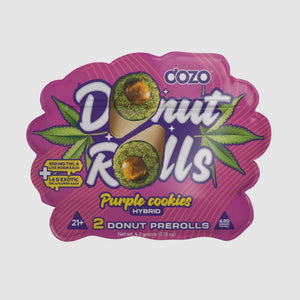 DOZO DONUT ROLLS THC-A 4.20GM PRE ROLL -2CT /5PKBX - PURPLE COOKIES