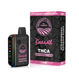 SERENITY HEMP FARMS CHILLAX THC-A 8GM DISPOSABLE VAPE - GELATO