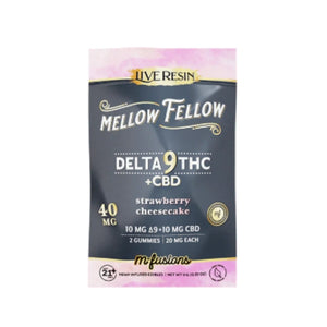 MELLOW FELLOW LIVE RESIN D9/CBD 40MG GUMMIES 20CT/BOX