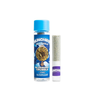 DELTA MUNCHIES 2GM THCA JELLY HOLES PREROLL /PC- BLUEBERRY CRUMBLE