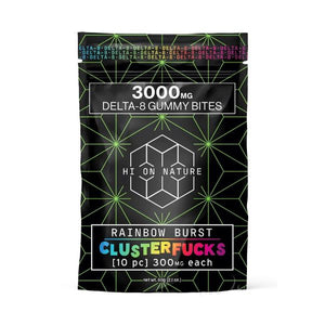 HI ON NATURE CLUSTERFUCKS D8 3000MG GUMMIES BITES 10CT/PACK