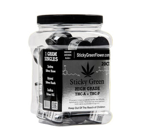 STICKY GREEN HIGH GRADE 1GM FLOWER 20CT/JAR
