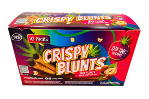CRISPY BLUNTS D9+THC 100MG 2CT 10PK BOX - HAZELNUT MILK CHOCOLATE