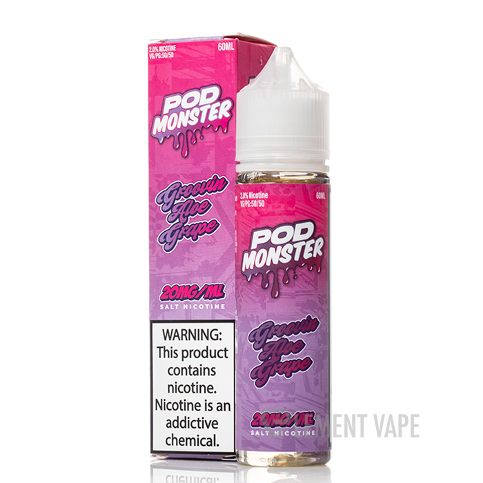 POD MONSTER 60ML SALT NICOTINE - GROOVIN ALOE GRAPE