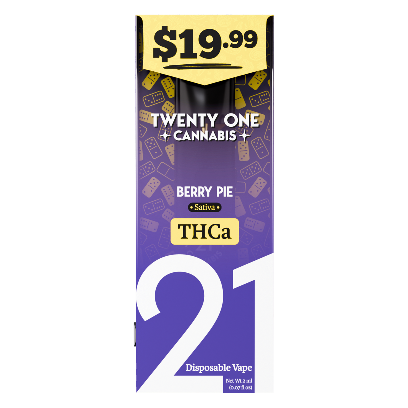TWENTY ONE CANNABIS D8/THC-A/P 2ML DISPOSABLE-BERRY PIE