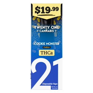 TWENTY ONE CANNABIS D8/THC-A/P 2ML DISPOSABLE-COOKIE MONSTER