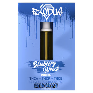 EXODUS ZOOTED ZERIES THCA+THCP+THCB LOUD RESIN 2GM 6CT/BX CART- BLUEBERRY WRECK