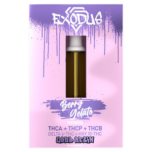 EXODUS ZOOTED ZERIES THCA+THCP+THCB LOUD RESIN 2GM 6CT/BX CART- BERRY GELATO