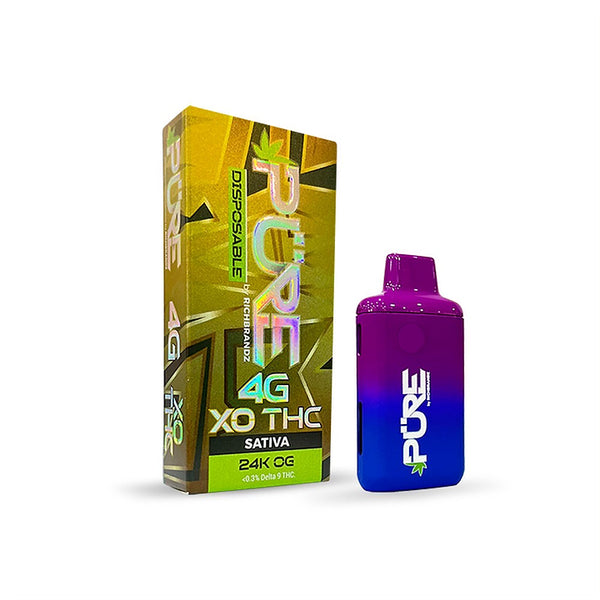 PURE DELTA 9/D8/HXY11 XO THC 4GM DISPOSABLE - 24K OG