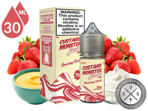 CUSTARD MONSTER NIC SALT E-LIQUID TFN 30ML STRAWBERRY VANILLA