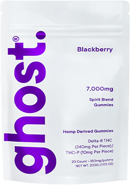 GHOST SPIRIT BLEND D8/THC/THCP 7000MG GUMMIES 20CT/PACK- BLACKBERRY