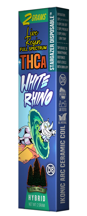 STICKY GREEN MAX THC - O DISPOSABLE VAPE PEN 2GRAM - WHITE RHINO