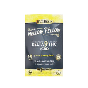 MELLOW FELLOW LIVE RESIN D9/CBD 40MG GUMMIES 20CT/BOX
