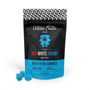 COASTAL CLOUDS D9 THC GUMMIES 10MG THC+10MG CBG 20CT /BAG
