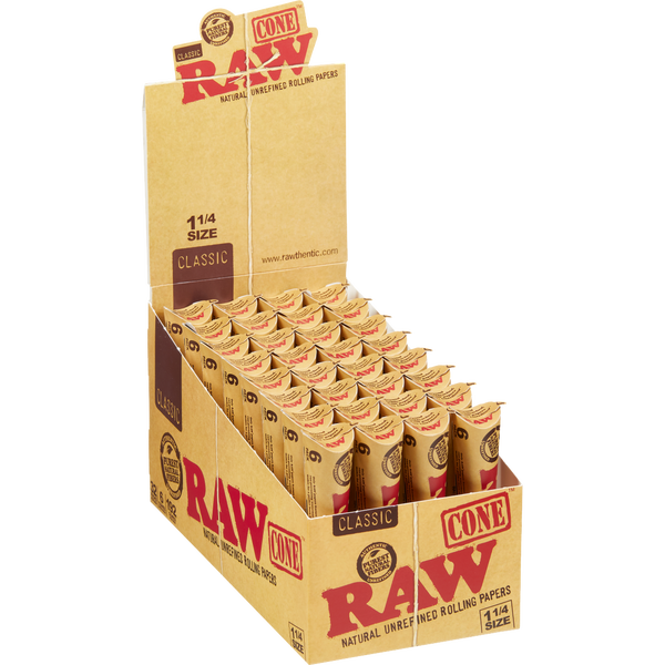 RAW CLASSIC CONE ETHEREAL 1-1/4 SIZE 6PK 32CT/BOX