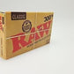 RAW CLASSIC 1 1/4 SIZE 300'S PAPERS 300/PK 20CT/BOX