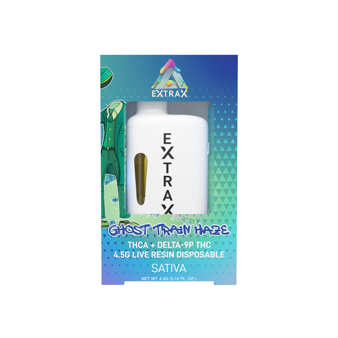EXTRAX ADIOS PREHEAT 4.5GM LR/THCA/DELTA 9P DISPOSABLE - GHOST TRAIN HAZE