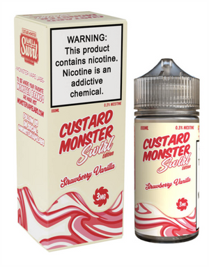 CUSTARD MONSTER SWIRL VAPE E-LIQUID 100ML - STRAWBERRY VANILLA