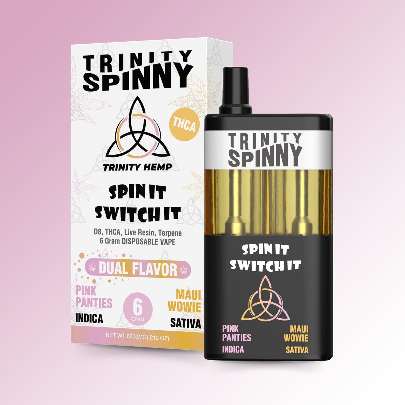 TRINITY SPINNY SWITCH IT D8/THCA/LR/TERP 6GM - PINK PANTIES/MAUI WOWIE